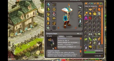Conta Dofus Spirita Yop lvl 199,56 % c/ itens caros e kamas.