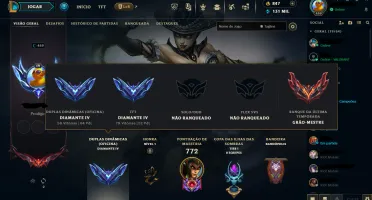Conta de 2012 Ex Grão Mestre lvl 469 com 220 skin