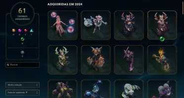 Conta de 2012 Ex Grão Mestre lvl 469 com 220 skin