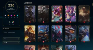 Conta de 2012 Ex Grão Mestre lvl 469 com 220 skin