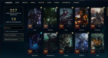 Conta prata 3 com 69 champs e 36 skins