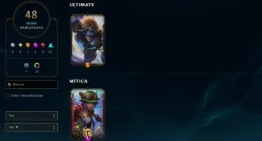 Conta LoL Nível 115 – 48 Skins Ultimate + Mítica + Lendária