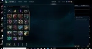 Conta Gold V, 103 skins e quase todos os champions