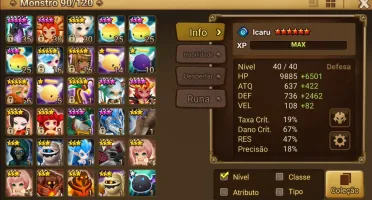 Conta Summoners War 14 nat5