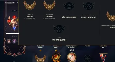 Ouro 3 com TODOS os Champs e 232  Skins +7 Prestigios