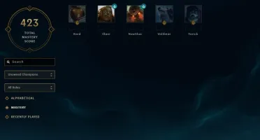 Conta LoL Platina season 8, md10 não feita, 73 skins
