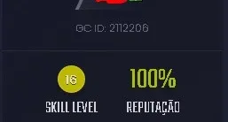 Conta Global elite Level 16GC 4 Medalhas
