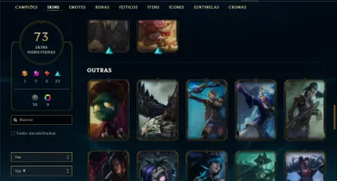 Conta bronze 2 com 110 Champs e 73 Skins + 1 Prestigio Atrox