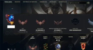 Conta bronze 2 com 110 Champs e 73 Skins + 1 Prestigio Atrox