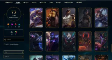 Conta bronze 2 com 110 Champs e 73 Skins + 1 Prestigio Atrox