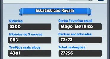 Conta de clash Royale desafiante 1 todas as lendárias