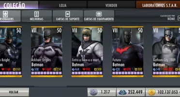 Conta Injustice 1 Mobile Quase Todos os Personagens