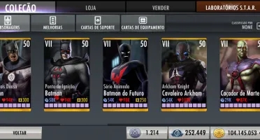 Conta Injustice 1 Mobile Quase Todos os Personagens