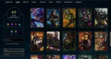 Conta League of Legends Platina 2/Todos champions/40 skins