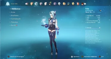 Conta ar55 Ayaka, Yoimya, Eula, Zhongli c1, Venti, keqing++