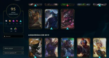 LOL - 95 Skins - ESMERALDA - 155 Campeões - Nunca tomou BAN
