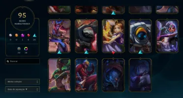 LOL - 95 Skins - ESMERALDA - 155 Campeões - Nunca tomou BAN