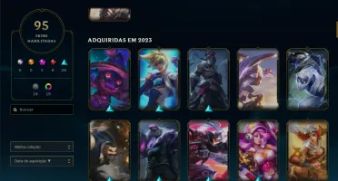 LOL - 95 Skins - ESMERALDA - 155 Campeões - Nunca tomou BAN