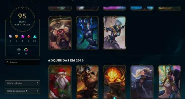 LOL - 95 Skins - ESMERALDA - 155 Campeões - Nunca tomou BAN