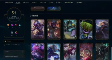 CONTA LOL GOLD 3 SOLOQ LVL 147