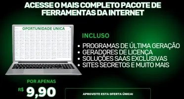 Maior pacote de ferramentas da internet
