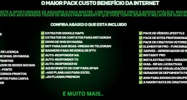 Maior pacote de ferramentas da internet