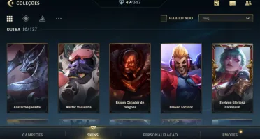 49 SKINS; 3K WILD CORES; UNICO DONO; 450 PDL; 58% Win Rate