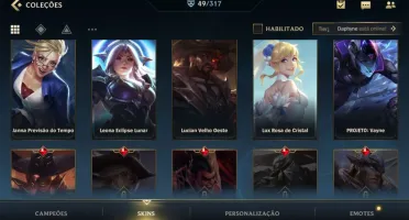 49 SKINS; 3K WILD CORES; UNICO DONO; 450 PDL; 58% Win Rate