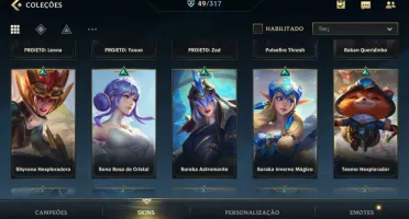 49 SKINS; 3K WILD CORES; UNICO DONO; 450 PDL; 58% Win Rate