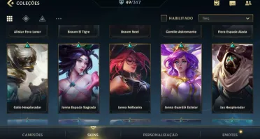 49 SKINS; 3K WILD CORES; UNICO DONO; 450 PDL; 58% Win Rate