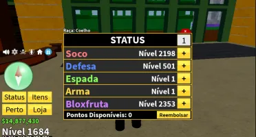 Conta no Roblox Blox Fruits PC LEV 1684