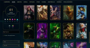 Unranked com 70 Champs e 41 Skins
