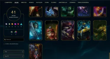 Unranked com 70 Champs e 41 Skins