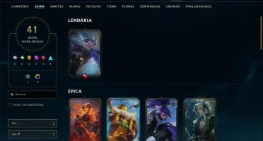 Unranked com 70 Champs e 41 Skins