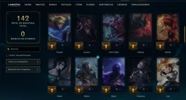 Unranked com 70 Champs e 41 Skins