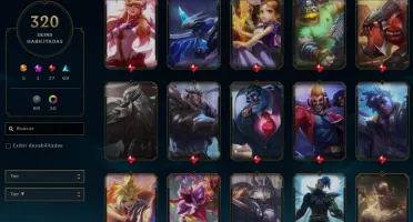 CONTA LOL 320 SKINS - ALL CHAMPIONS - 520 ICONES - LVL 255
