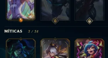 Conta Ouro 3 232 skins, 177 ícones, quase todos campeões
