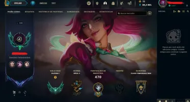 Conta LoL Platina I / Full Champs / Nível 408 / 185 Skins