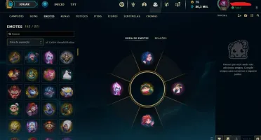 Conta LoL Platina I / Full Champs / Nível 408 / 185 Skins