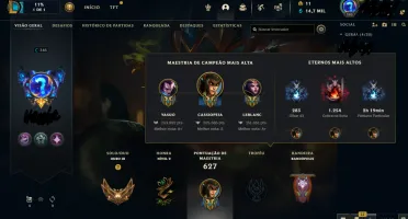 CONTA LOL EX PLATINA 14,7K EA  179 skins [faltando 7 champ]