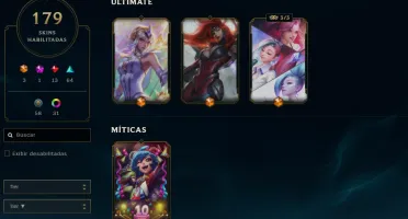 CONTA LOL EX PLATINA 14,7K EA  179 skins [faltando 7 champ]