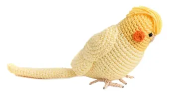 Calopsita Toda Amarela em Amigurumi