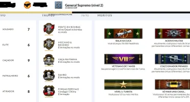 CONTA CF 4* 9 VIPS + MUITAS MN e ARMAS RARAS