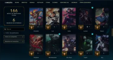 Prata 1 com 85 Champs e 24 Skins