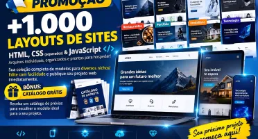 🔥 +1.000 Sites HTML/CSS/JS + Catálogo e Hospedagem Grátis!