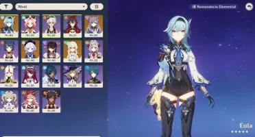 AR 41 Eula+Keqing+Qiqi+Túmulo do lobo+Benção