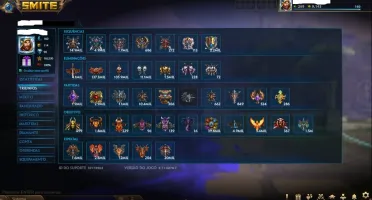 Conta smite, lvl 160, 8 skins T5, 3x Master, 1.244 skins