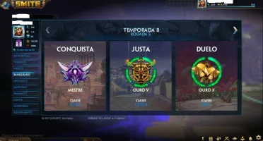 Conta smite, lvl 160, 8 skins T5, 3x Master, 1.244 skins