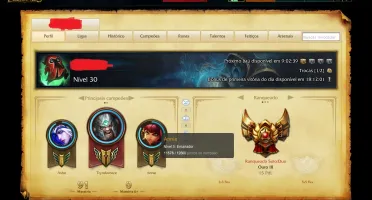 Conta OURO III MMR Alto LOL