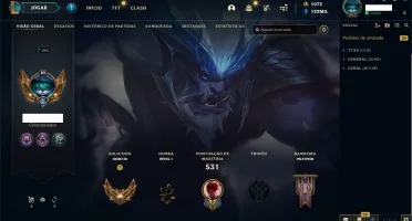 Conta de LOL Nv: 293 e 227 skins